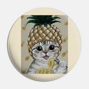 Pineapple Cat Pin