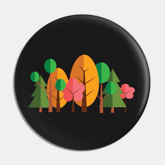 Autumn Trees Nature Forest Pin by bragova