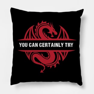 You Can Certainly Try - Red Pillow