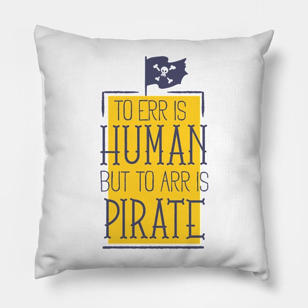 Pirate Trouble Pillow by designdaking