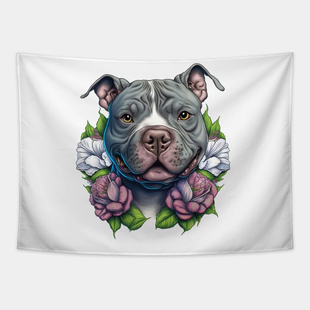 american bully dog lover Tapestry by Crazy.Prints.Store