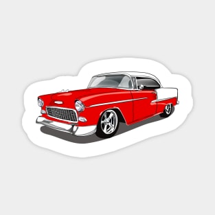 1955 Gypsy Red Chevy Bel Air Print Magnet