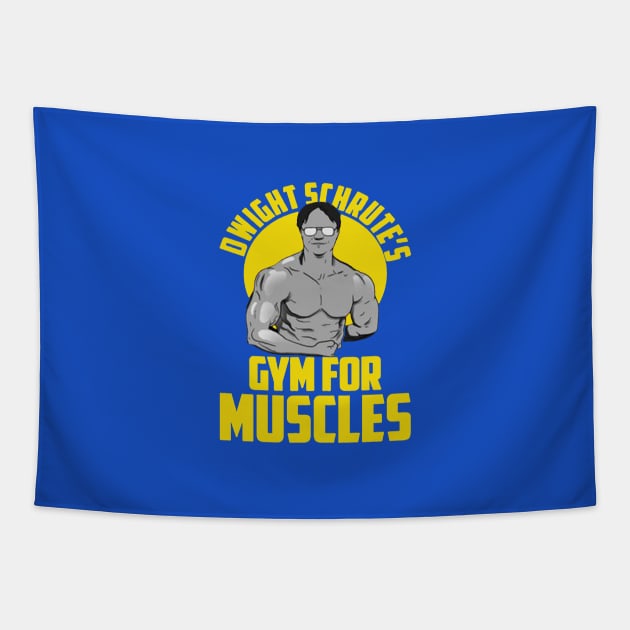 Dwight Schrute's Gym for Muscles Tapestry by edwardpatinson