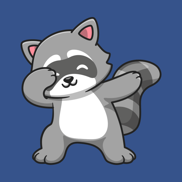 Cute Raccoon Dabbing Cartoon by Catalyst Labs