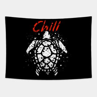 vsco girl white turtle chill Tapestry