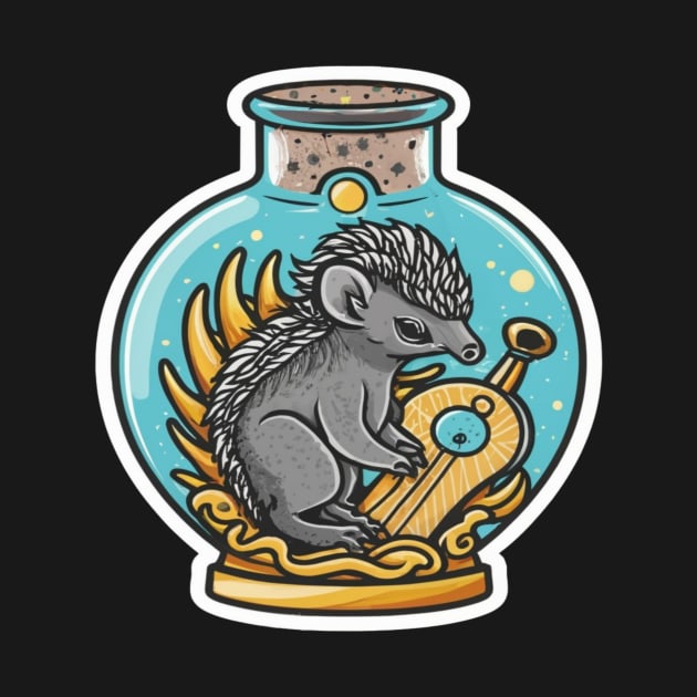 Cute Mouse Genie in a Genie Bottle by joolsd1@gmail.com
