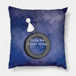 Enjoy the little things cute comic Pillow