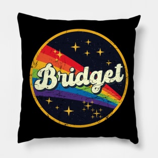 Bridget // Rainbow In Space Vintage Grunge-Style Pillow