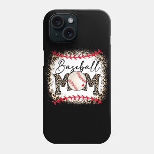 Baseball Mom Leopard Funny Softball Mom Mother's Day 2022 Shirt Phone Case