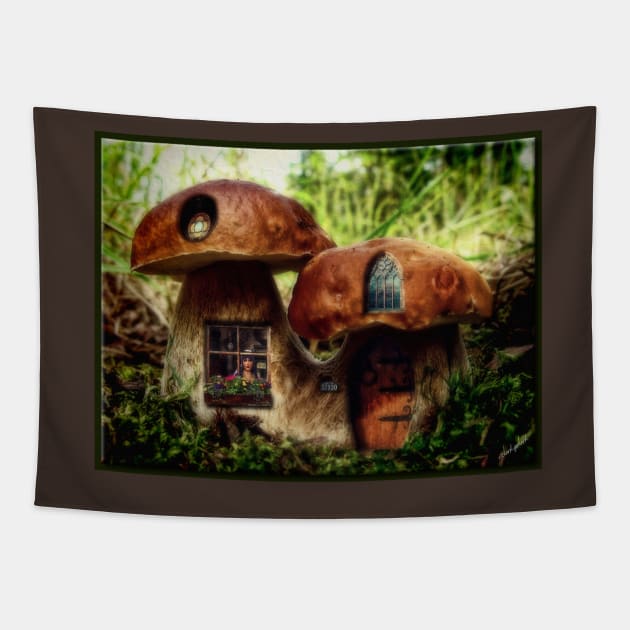 The Mushroom Cottage Tapestry by rgerhard