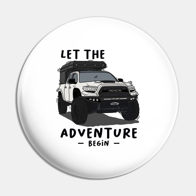 Toyota 4Runner let the adventure begin - White Essential Pin by 4x4 Sketch