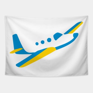 Private Airplane Flying Emoticon Tapestry