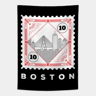 Boston Stamp Design Tapestry