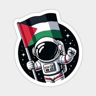 Astronaut Raising the Palestinian Flag Magnet