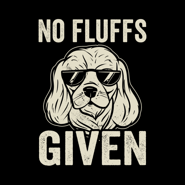 Funny Cavalier King Charles Spaniel No Fluffs Given by Visual Vibes