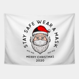 Santa Clause Wear Mask Tapestry