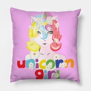 unicorn girl 1 Pillow