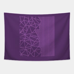 Abstract Grid Amethyst Tapestry