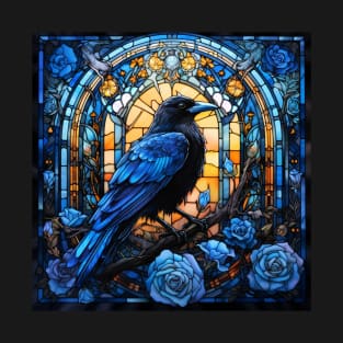 Raven On A Stained Glass T-Shirt