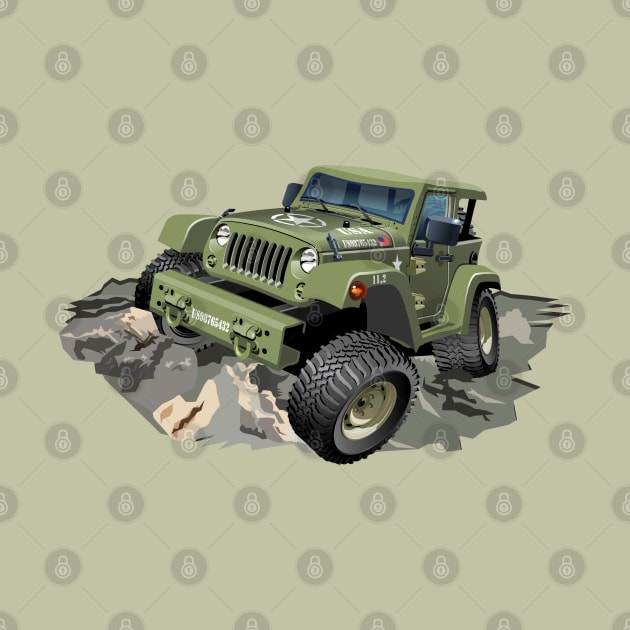 Cartoon jeep by Mechanik