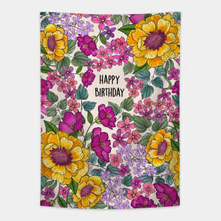 Gorge florals birthday Tapestry