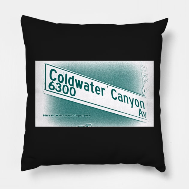 Coldwater Canyon Avenue, SFV, Los Angeles WATERY by Mistah Wilson Pillow by MistahWilson