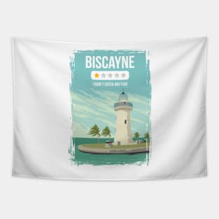 Biscayne Funny One Star Review National Park Travel Poster Florida Tapestry