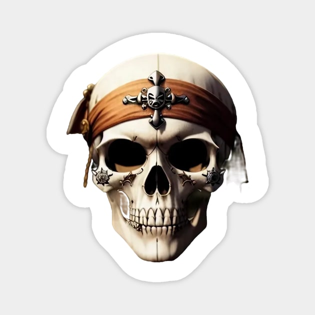 Just a Pirate Scull Magnet by Dmytro