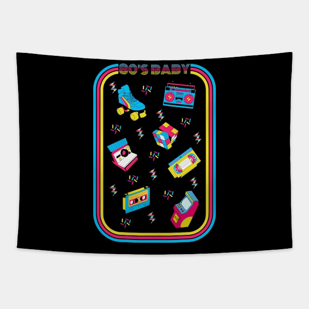 80's Baby Tapestry by Bruno Pires