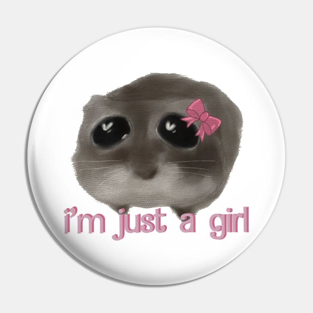 Sad hamster Pin by Artbygoody