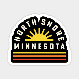 North Shore Minnesota Lake Superior Duluth MN Retro Vintage Sunshine Magnet