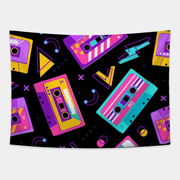 Cassette Tape Jams Tapestry by taoistviking