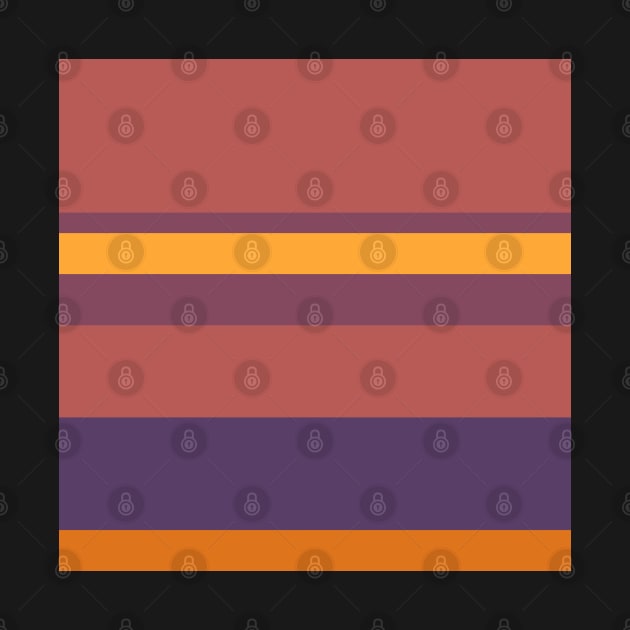 A gentle adaptation of Old Heliotrope, Deep Ruby, Giant'S Club, Brownish Orange and Mango stripes. by Sociable Stripes