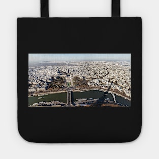 Paris panorama view from Eiffel Tower Tote