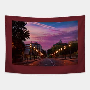 Spain. Madrid. Sunrise. Tapestry