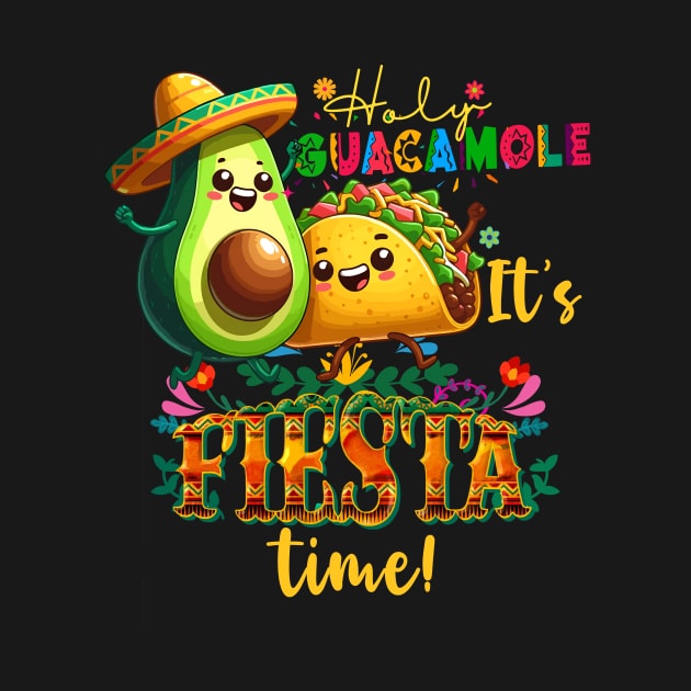 Cinco De Mayo Shirt Holy Guacamole Fiesta Funny Men Women by Tater's 