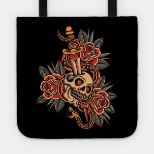 Skull Traditional Tattoo Tote