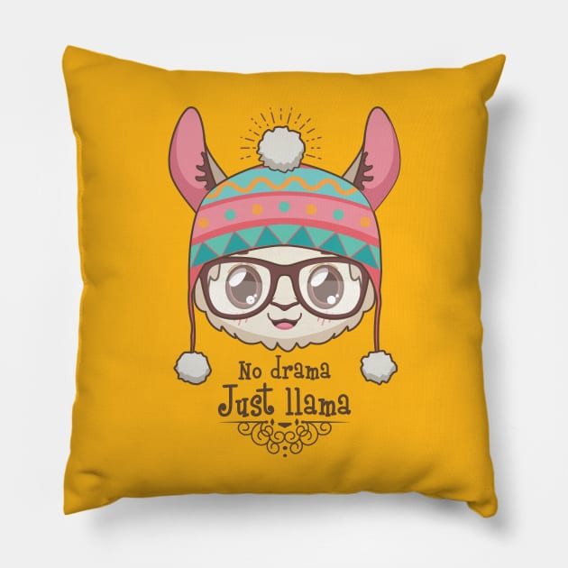 No drama llama Pillow by GazingNeko