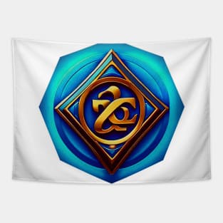 ZODIAC AQUARIUS BLUE Tapestry