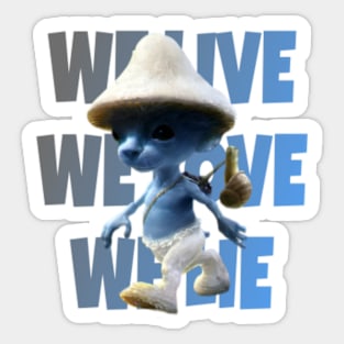 Sticker Cat Meme Blue Smurf Waterproof Sticker Label