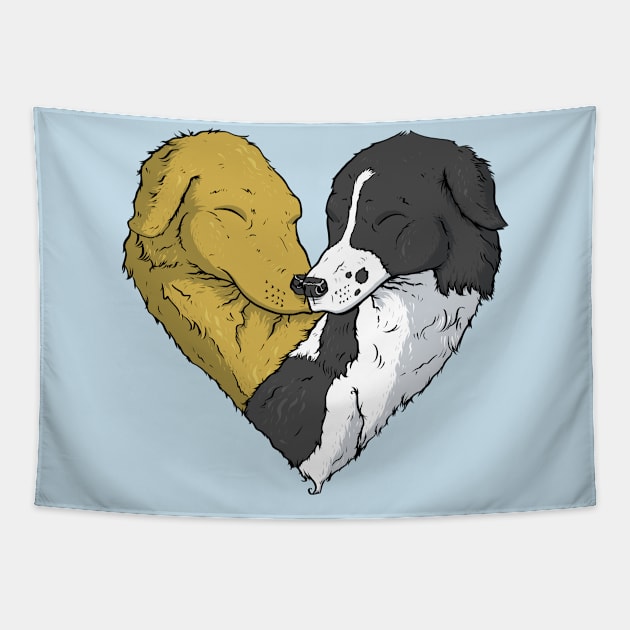 Puppy Love Tapestry by PruneyToons