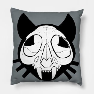 Halloween Black Cat Skull Pillow