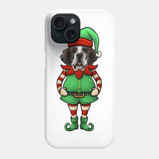 St Bernard Christmas Elf Phone Case