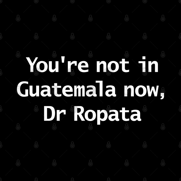 You're Not In Guatemala Now Dr Ropata Quote Funny Typography by ellenhenryart