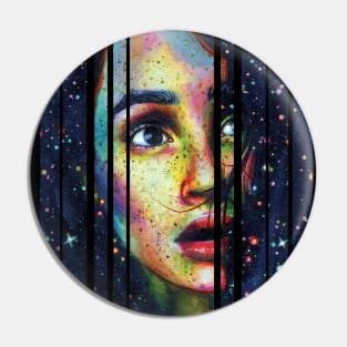 Design art face girl Pin