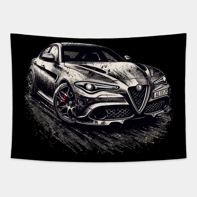 Alfa Romeo Giulia Tapestry by Vehicles-Art