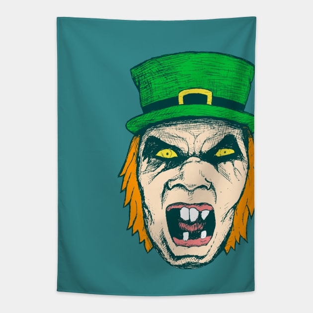 Zombie Leprechaun Tapestry by AwePup