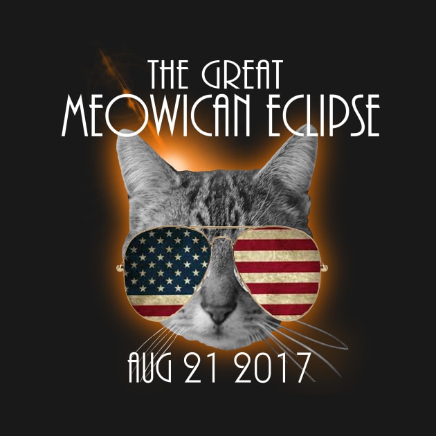 The Great Meowican Eclipse Shirt - Total Eclipse Shirt, Solar Eclipse 2017 Merchandise, The Great American Eclipse by BlueTshirtCo