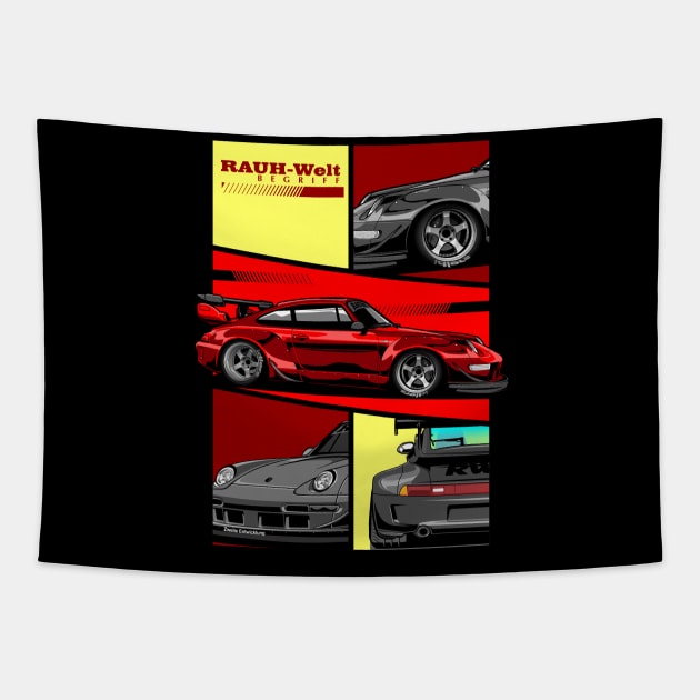 Rauh Welt Begriff Mix Red Tapestry by aredie19