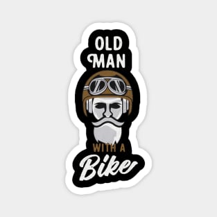 Old Man Motorcycle Club Vintage Grunge Biker Magnet